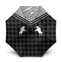 Aloha Hawaii Cowboys Paniolo Umbrella Black Palaka - Polynesian Pride