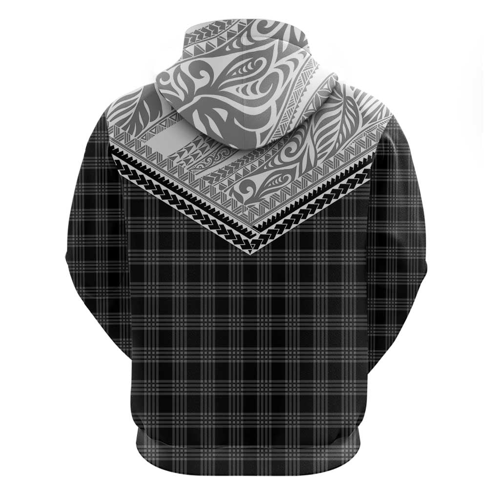 Aloha Hawaii Cowboys Paniolo Zip Hoodie Black Palaka - Polynesian Pride