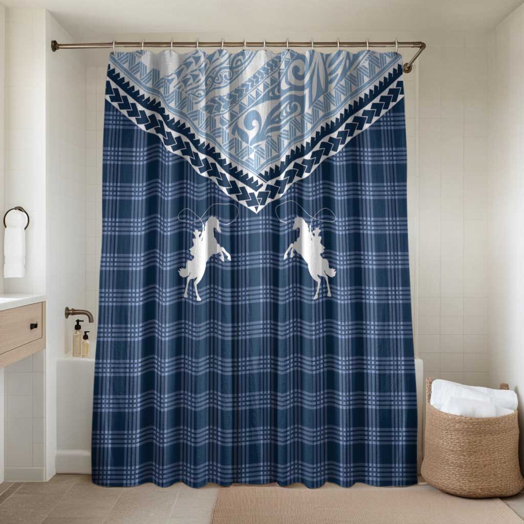 Aloha Hawaii Cowboys Paniolo Bathroom Set Navy Blue Palaka - Polynesian Pride