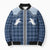 Aloha Hawaii Cowboys Paniolo Bomber Puffer Jacket Navy Blue Palaka - Polynesian Pride