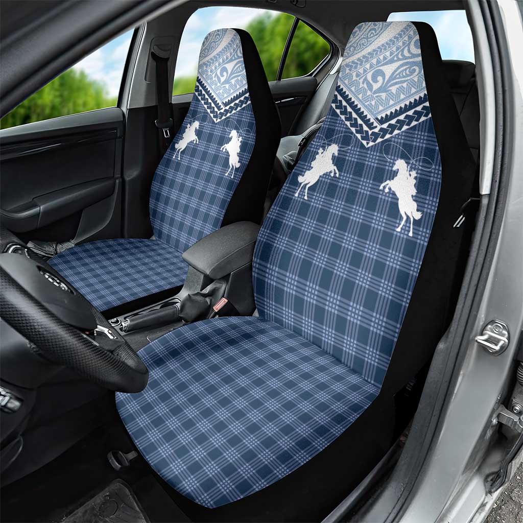 Aloha Hawaii Cowboys Paniolo Car Seat Cover Navy Blue Palaka - Polynesian Pride