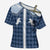 Aloha Hawaii Cowboys Paniolo Cross Shoulder Shirt Navy Blue Palaka - Polynesian Pride