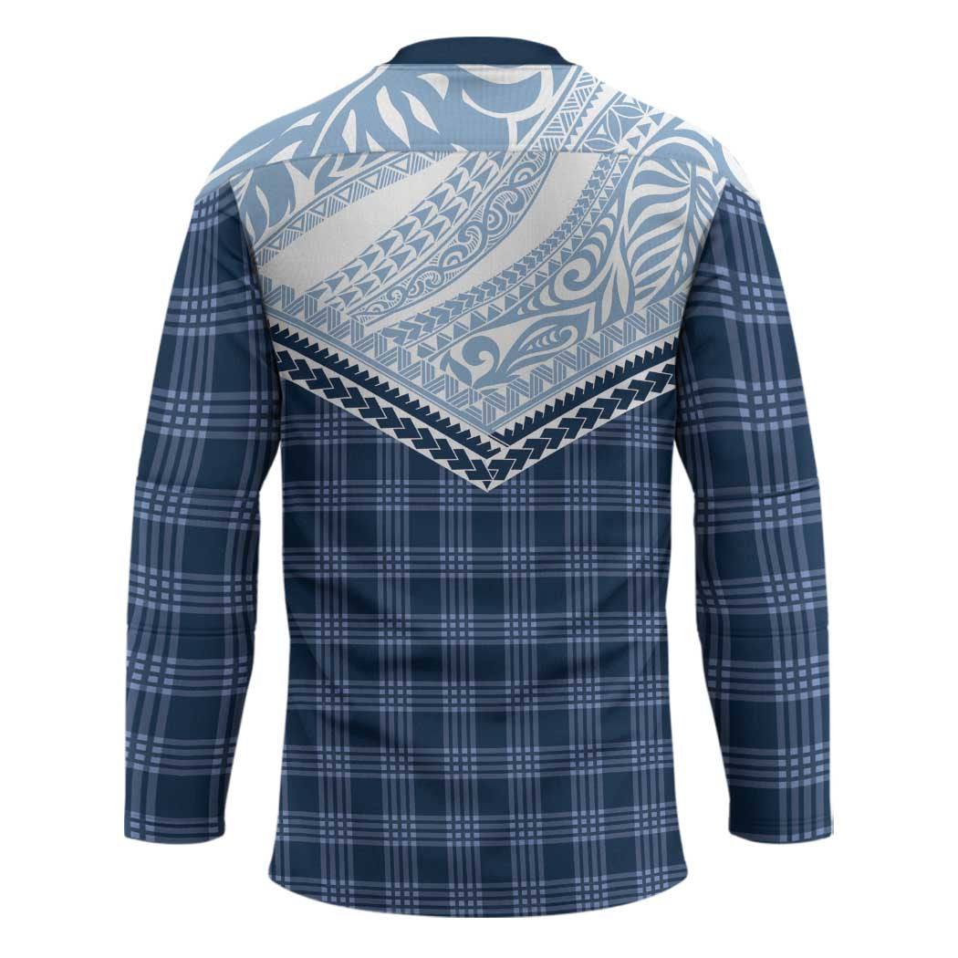 Aloha Hawaii Cowboys Paniolo Hockey Jersey Navy Blue Palaka - Polynesian Pride