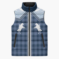 Aloha Hawaii Cowboys Paniolo Sleeveless Puffer Jacket Navy Blue Palaka - Polynesian Pride
