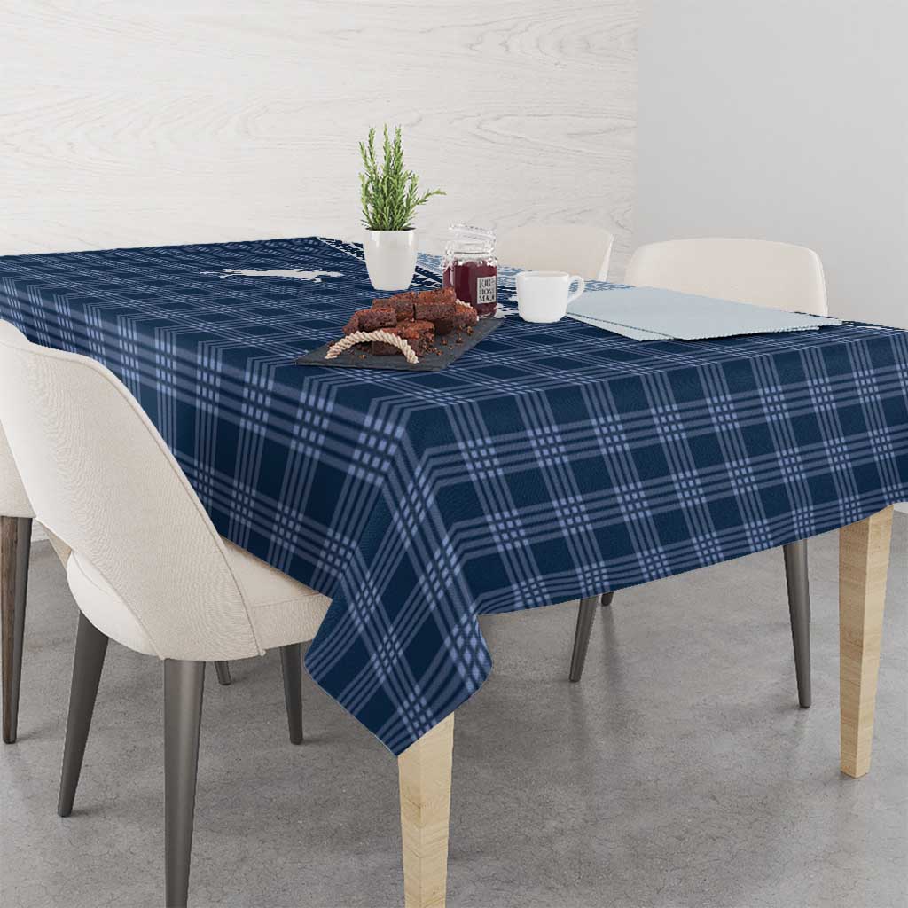 Aloha Hawaii Cowboys Paniolo Tablecloth Navy Blue Palaka - Polynesian Pride