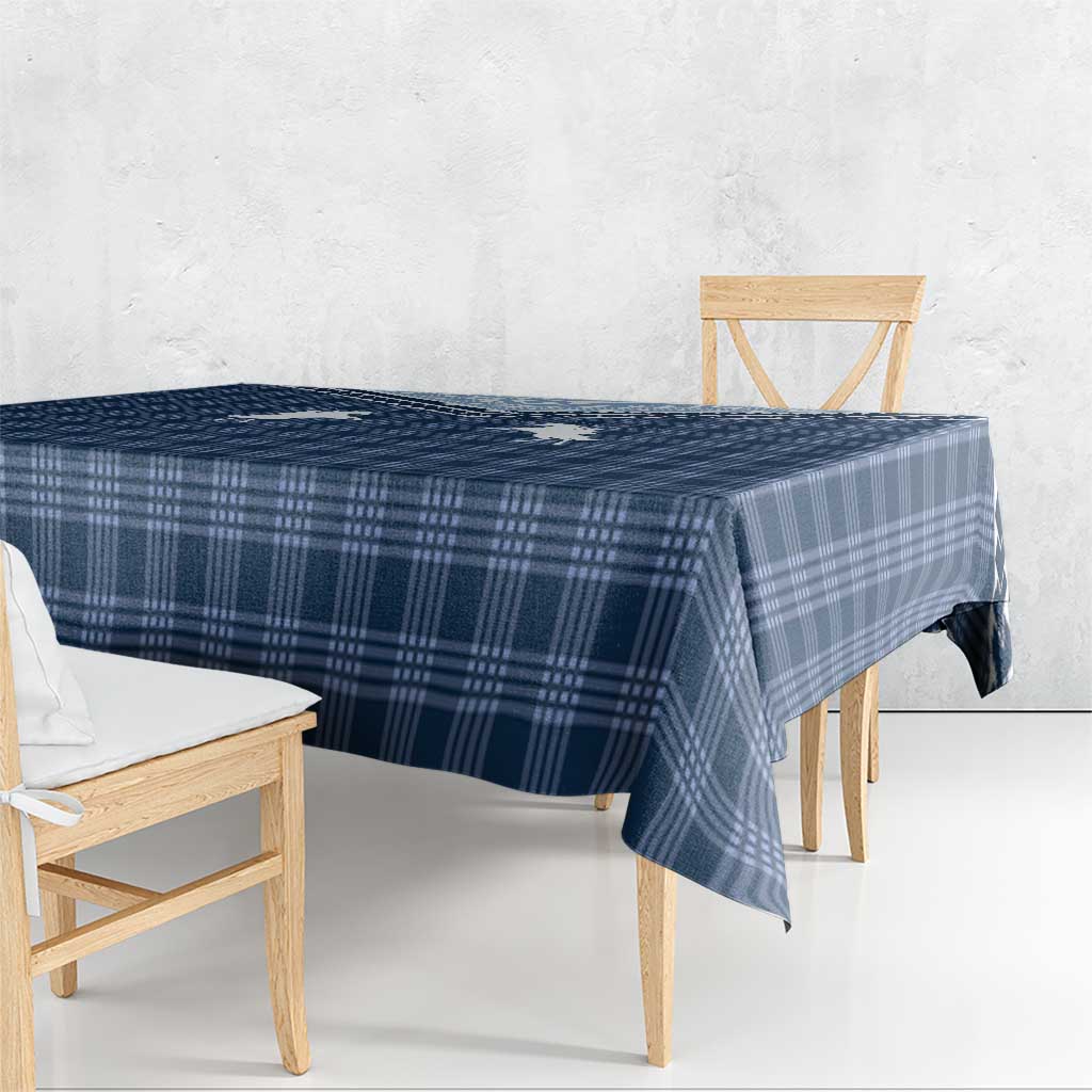Aloha Hawaii Cowboys Paniolo Tablecloth Navy Blue Palaka - Polynesian Pride