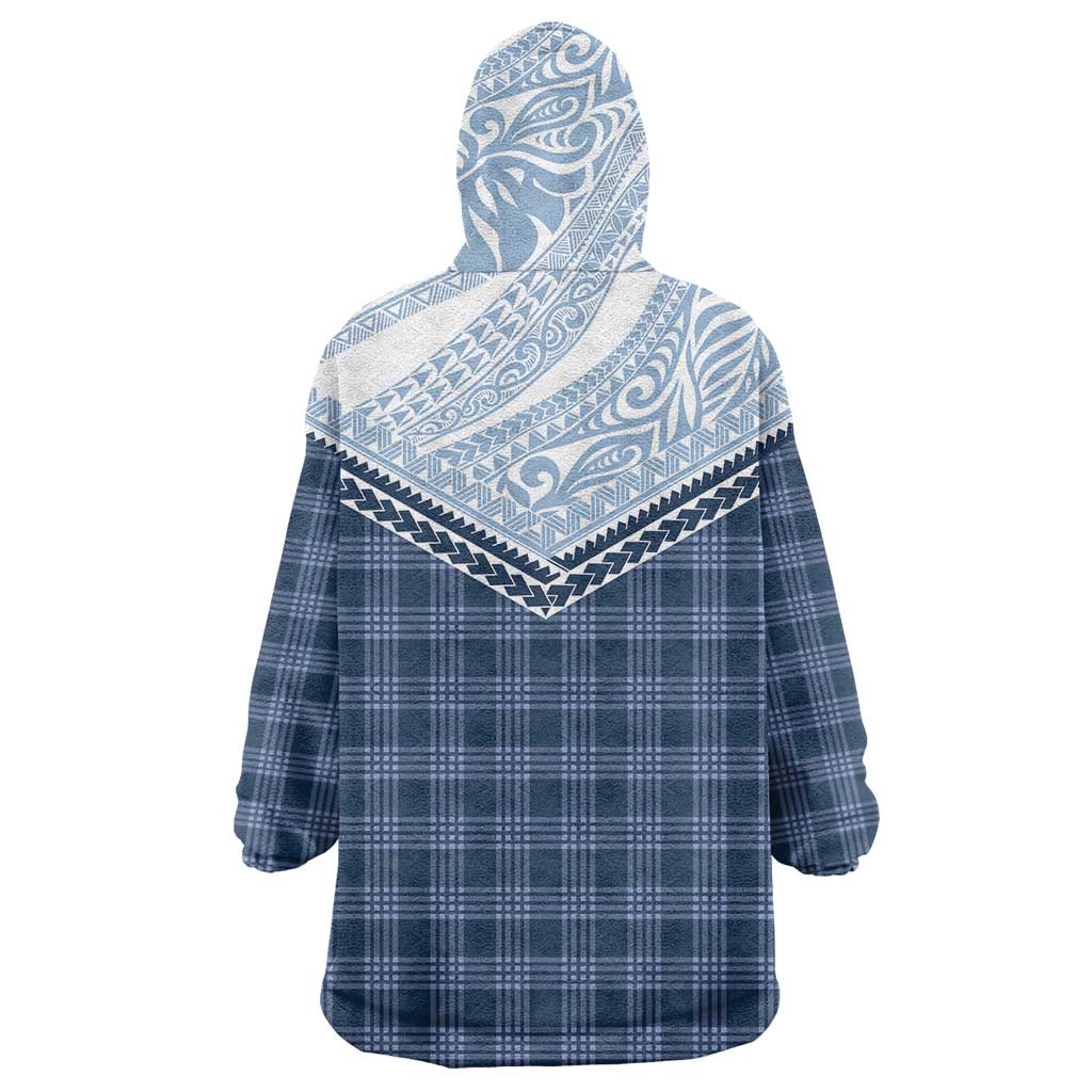 Aloha Hawaii Cowboys Paniolo Wearable Blanket Hoodie Navy Blue Palaka - Polynesian Pride