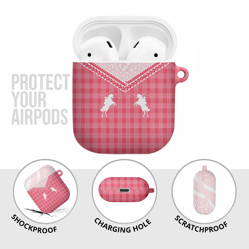 Aloha Hawaii Cowboys Paniolo AirPods Case Rose Palaka - Polynesian Pride