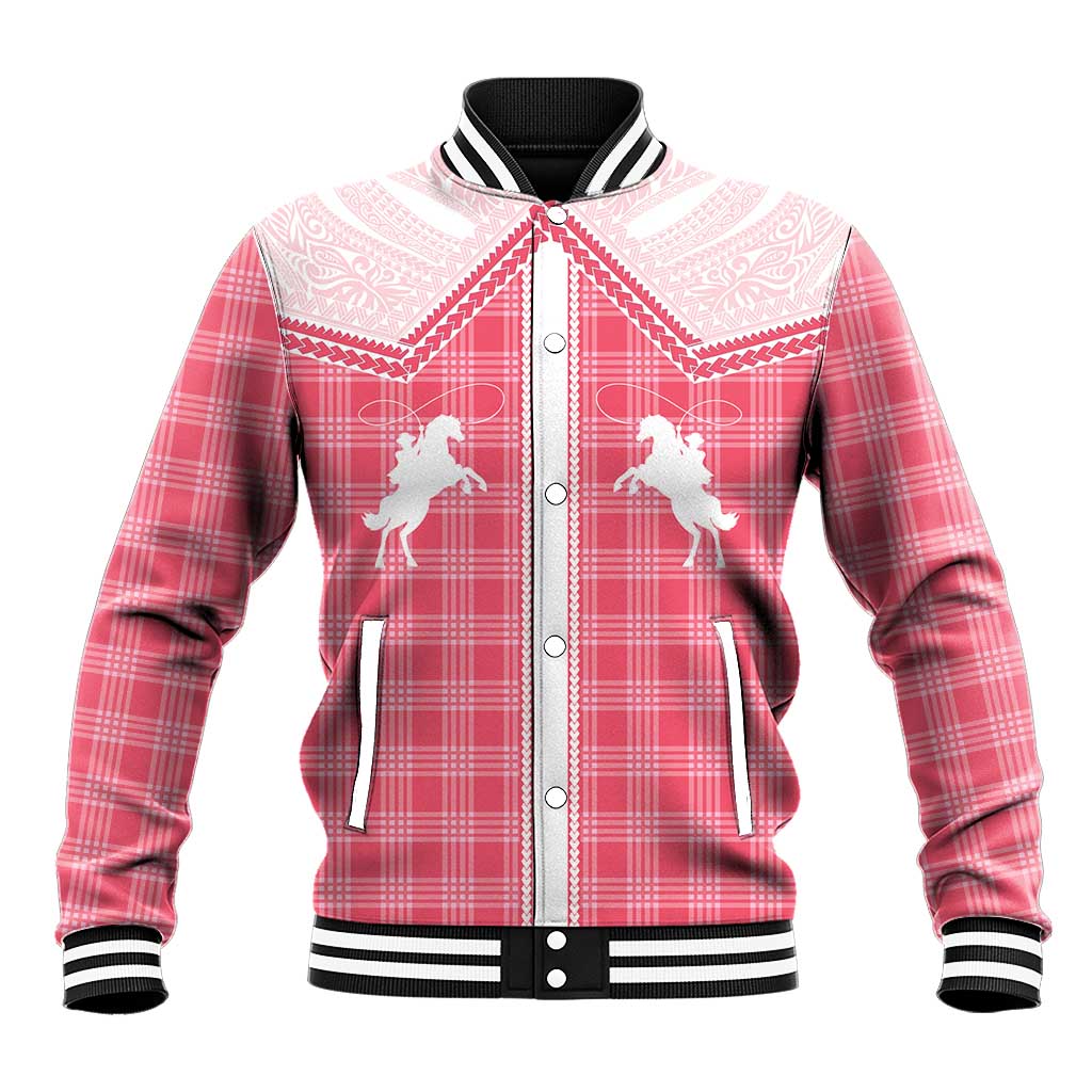 Aloha Hawaii Cowboys Paniolo Baseball Jacket Rose Palaka - Polynesian Pride