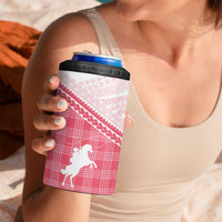 Aloha Hawaii Cowboys Paniolo 4 in 1 Can Cooler Tumbler Rose Palaka - Polynesian Pride