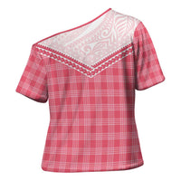 Aloha Hawaii Cowboys Paniolo Cross Shoulder Shirt Rose Palaka - Polynesian Pride