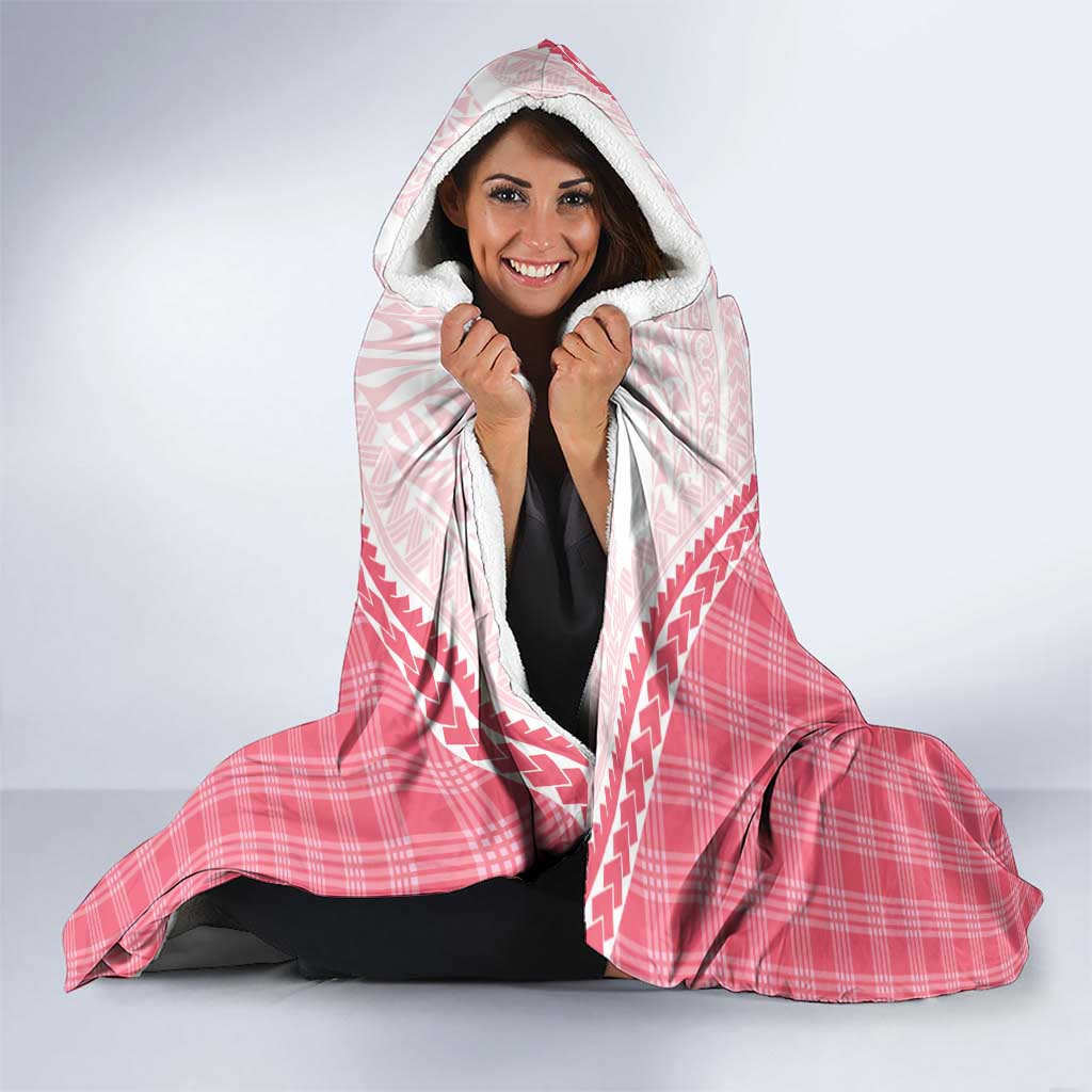 Aloha Hawaii Cowboys Paniolo Hooded Blanket Rose Palaka - Polynesian Pride