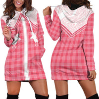Aloha Hawaii Cowboys Paniolo Hoodie Dress Rose Palaka - Polynesian Pride