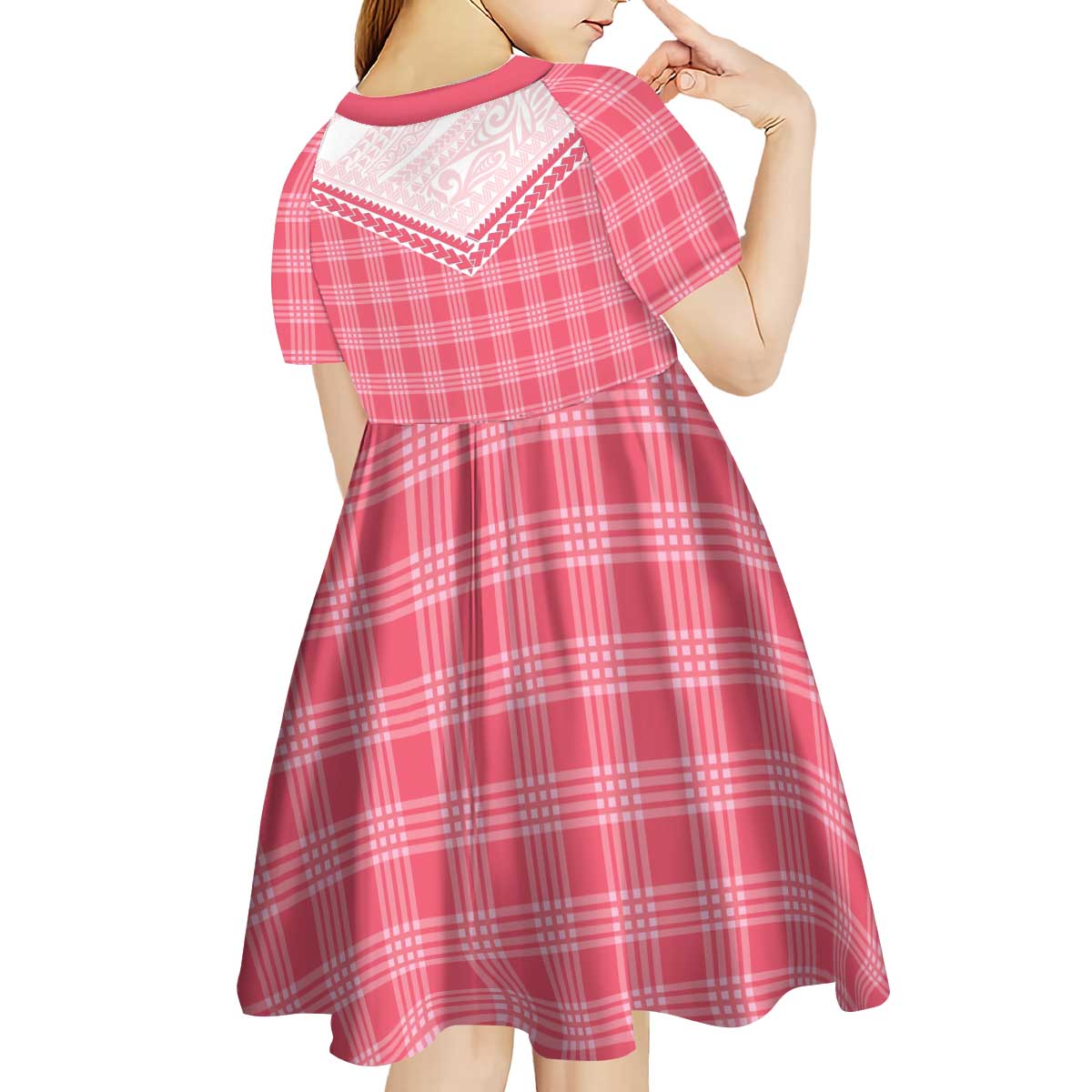 Aloha Hawaii Cowboys Paniolo Kid Short Sleeve Dress Rose Palaka LT7 - Polynesian Pride
