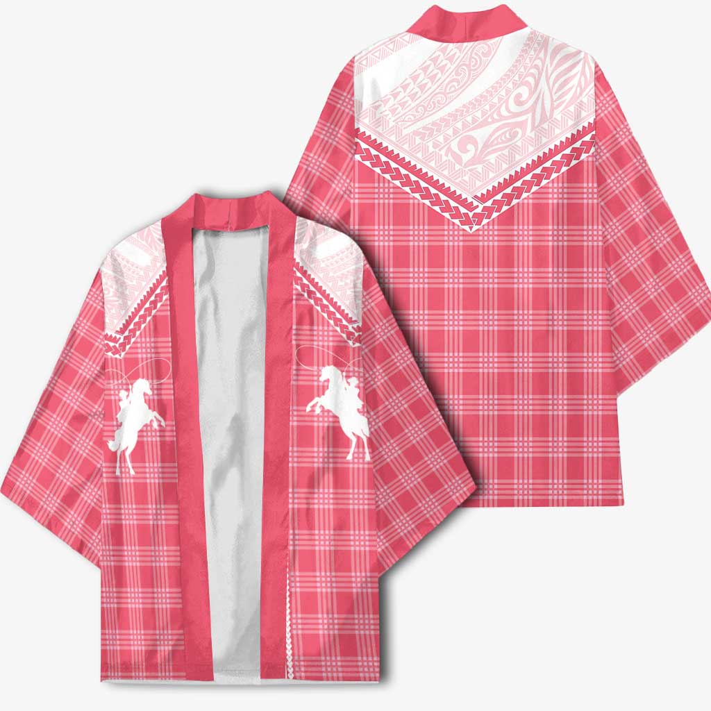 Aloha Hawaii Cowboys Paniolo Kimono Rose Palaka - Polynesian Pride