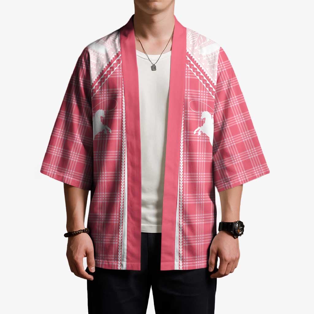 Aloha Hawaii Cowboys Paniolo Kimono Rose Palaka - Polynesian Pride