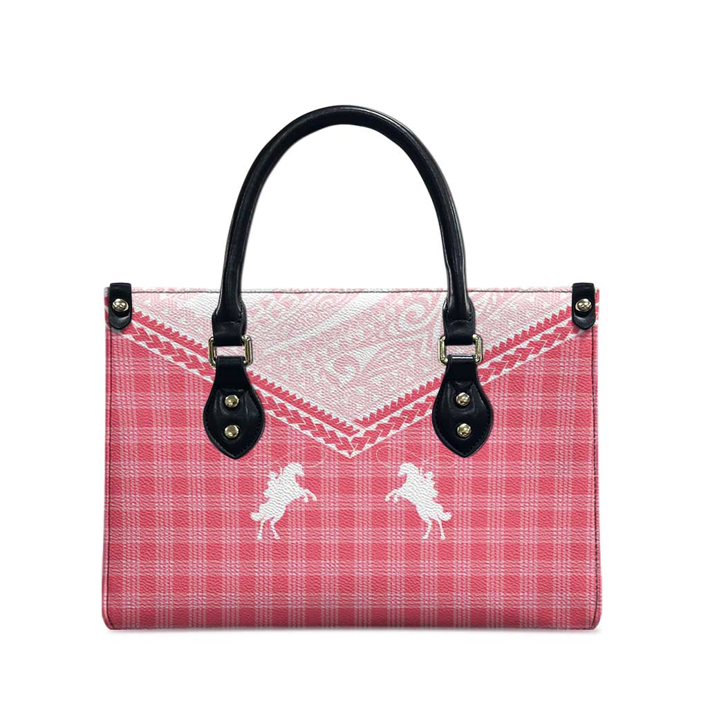 Aloha Hawaii Cowboys Paniolo Leather Bag Rose Palaka - Polynesian Pride