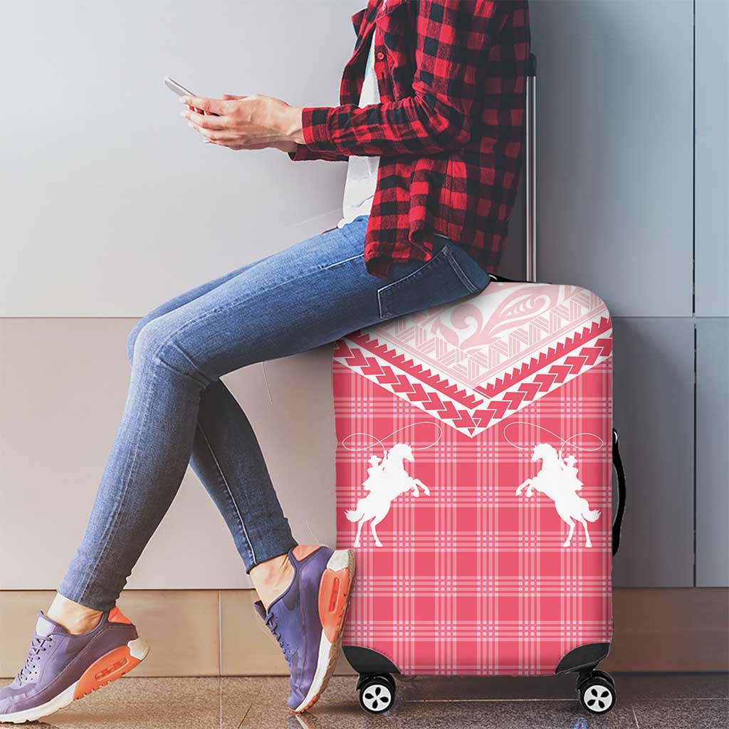 Aloha Hawaii Cowboys Paniolo Luggage Cover Rose Palaka - Polynesian Pride