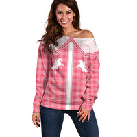 Aloha Hawaii Cowboys Paniolo Off Shoulder Sweater Rose Palaka - Polynesian Pride