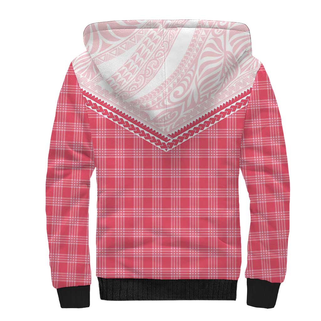 Aloha Hawaii Cowboys Paniolo Sherpa Hoodie Rose Palaka - Polynesian Pride