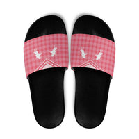 Aloha Hawaii Cowboys Paniolo Slide Sandals Rose Palaka - Polynesian Pride
