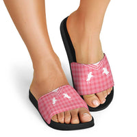 Aloha Hawaii Cowboys Paniolo Slide Sandals Rose Palaka - Polynesian Pride