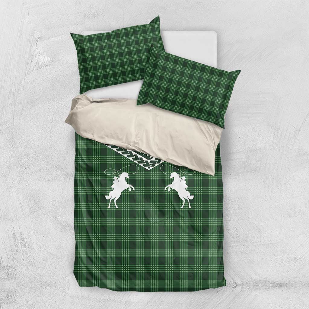 Aloha Hawaii Cowboys Paniolo Bedding Set Forest Green Palaka - Polynesian Pride