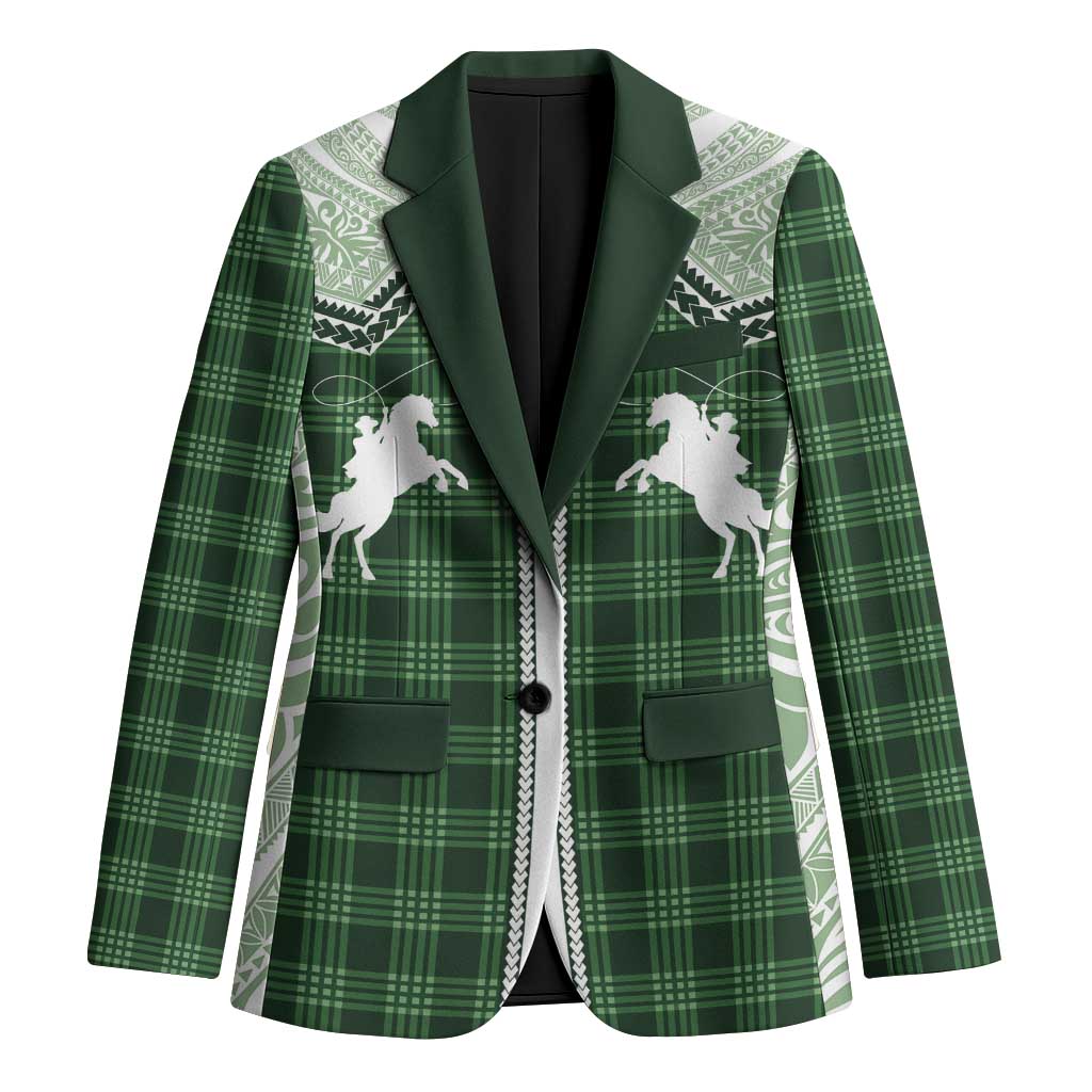 Aloha Hawaii Cowboys Paniolo Blazer Forest Green Palaka - Polynesian Pride