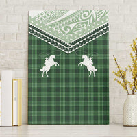 Aloha Hawaii Cowboys Paniolo Canvas Wall Art Forest Green Palaka - Polynesian Pride