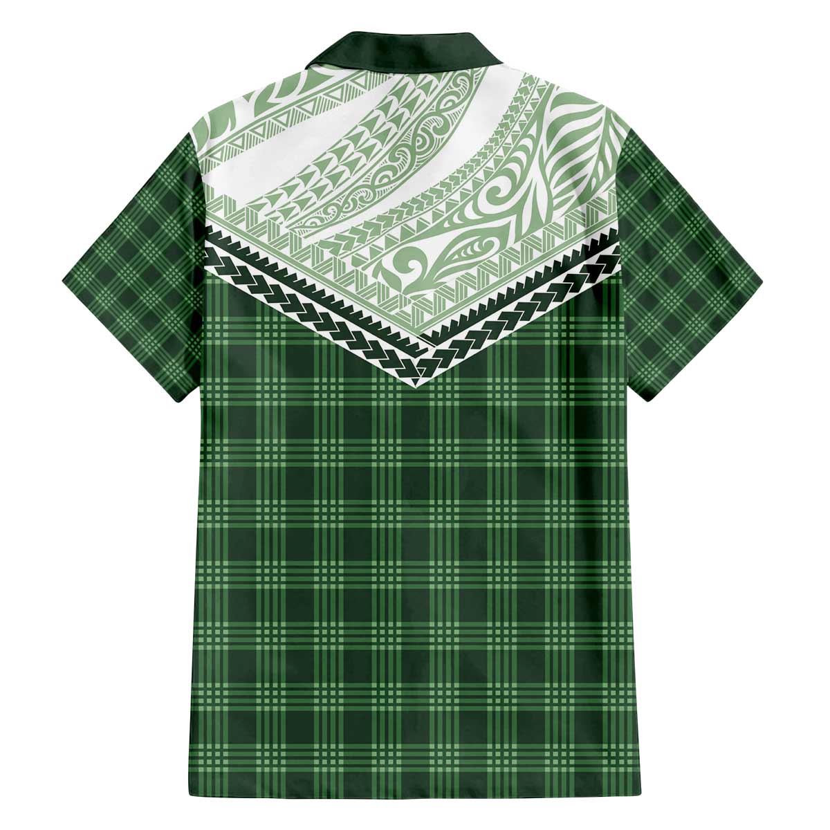 Aloha Hawaii Cowboys Paniolo Family Matching Off The Shoulder Long Sleeve Dress and Hawaiian Shirt Forest Green Palaka LT7 - Polynesian Pride