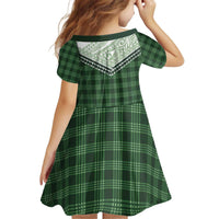 Aloha Hawaii Cowboys Paniolo Kid Short Sleeve Dress Forest Green Palaka - Polynesian Pride