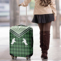 Aloha Hawaii Cowboys Paniolo Luggage Cover Forest Green Palaka - Polynesian Pride