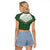 Aloha Hawaii Cowboys Paniolo Raglan Cropped T Shirt Forest Green Palaka - Polynesian Pride