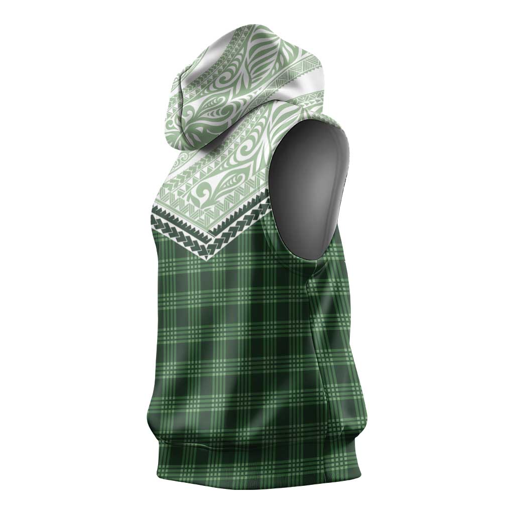Aloha Hawaii Cowboys Paniolo Sleeveless Hoodie Forest Green Palaka - Polynesian Pride