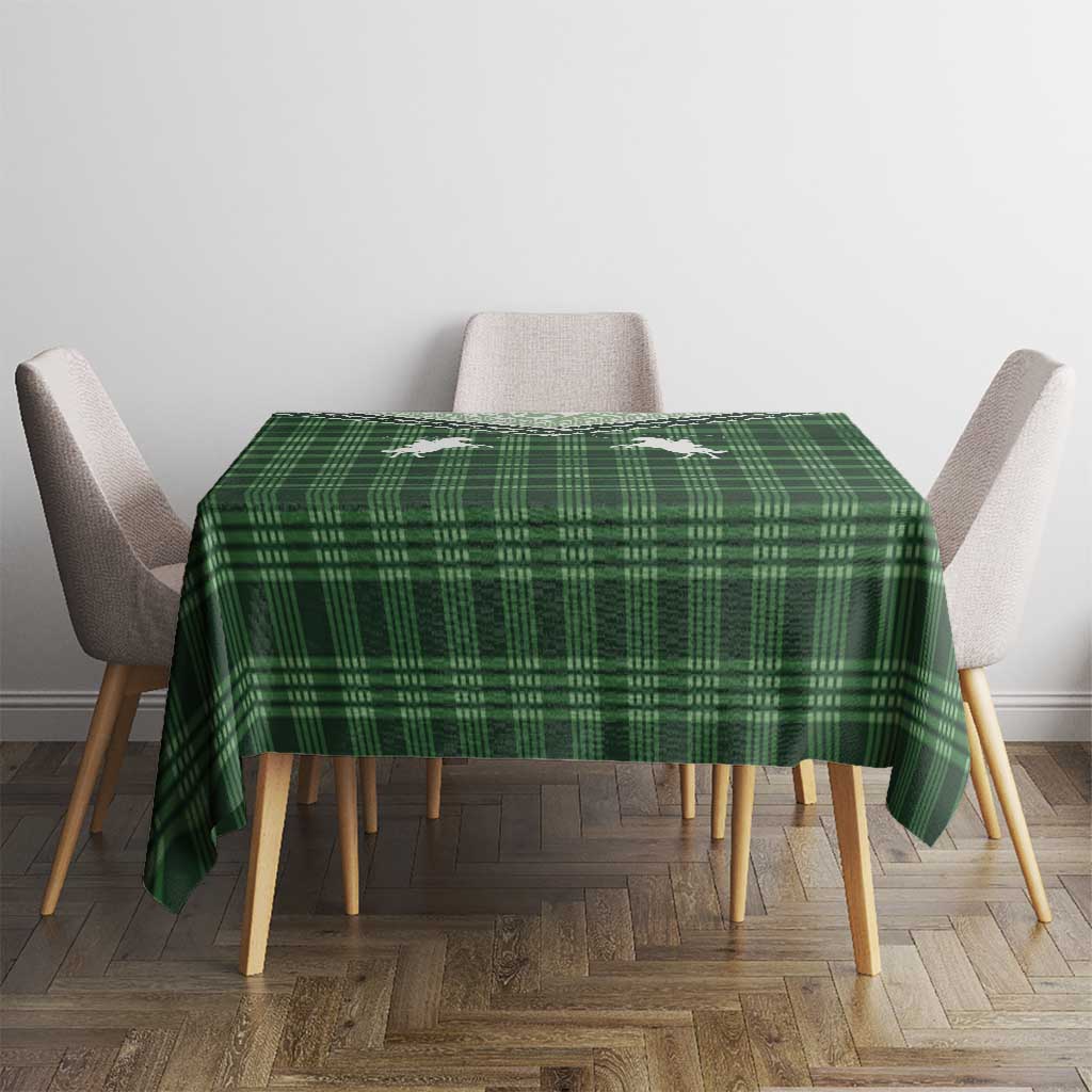 Aloha Hawaii Cowboys Paniolo Tablecloth Forest Green Palaka - Polynesian Pride