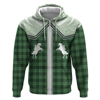 Aloha Hawaii Cowboys Paniolo Zip Hoodie Forest Green Palaka LT7 Zip Hoodie Dark Green - Polynesian Pride