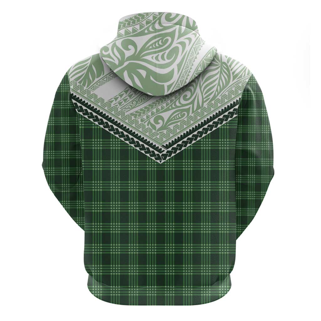 Aloha Hawaii Cowboys Paniolo Zip Hoodie Forest Green Palaka LT7 - Polynesian Pride