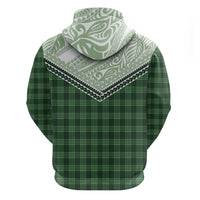 Aloha Hawaii Cowboys Paniolo Zip Hoodie Forest Green Palaka LT7 - Polynesian Pride