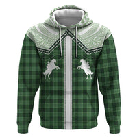 Aloha Hawaii Cowboys Paniolo Zip Hoodie Forest Green Palaka LT7 Pullover Hoodie Dark Green - Polynesian Pride