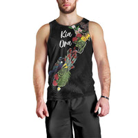 Kia Ora New Zealand Floral Personalized Men Tank Top Black - Polynesian Pride