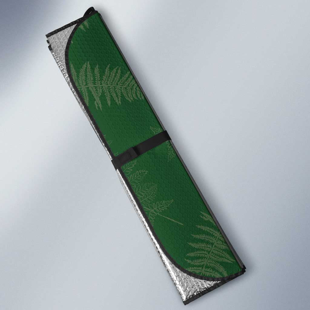 Kia Ora New Zealand Floral Auto Sun Shade Sage Green - Polynesian Pride