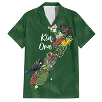 Kia Ora New Zealand Floral Personalized Hawaiian Shirt Sage Green - Polynesian Pride