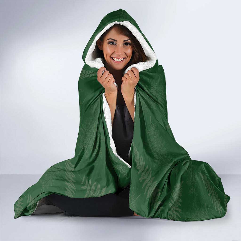 Kia Ora New Zealand Floral Hooded Blanket Sage Green - Polynesian Pride