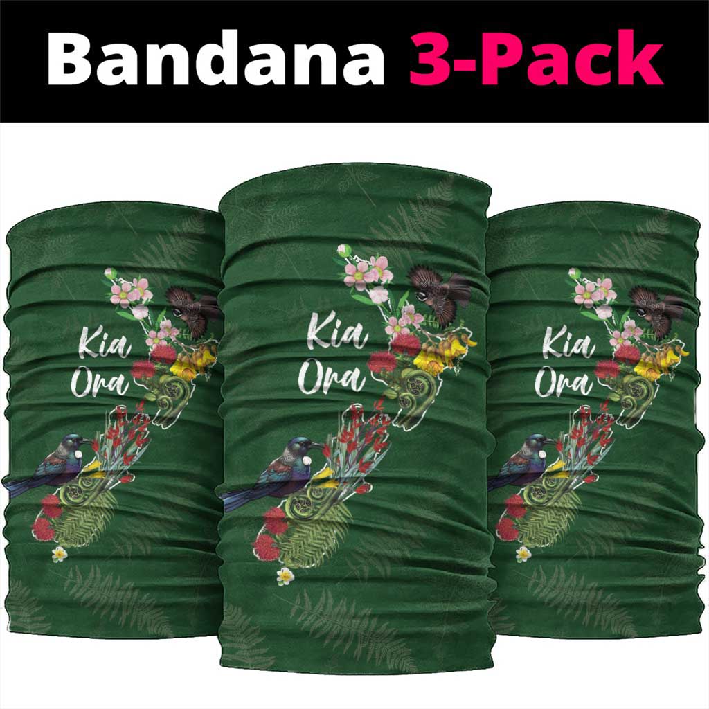 Kia Ora New Zealand Floral Neck Gaiter Sage Green - Polynesian Pride