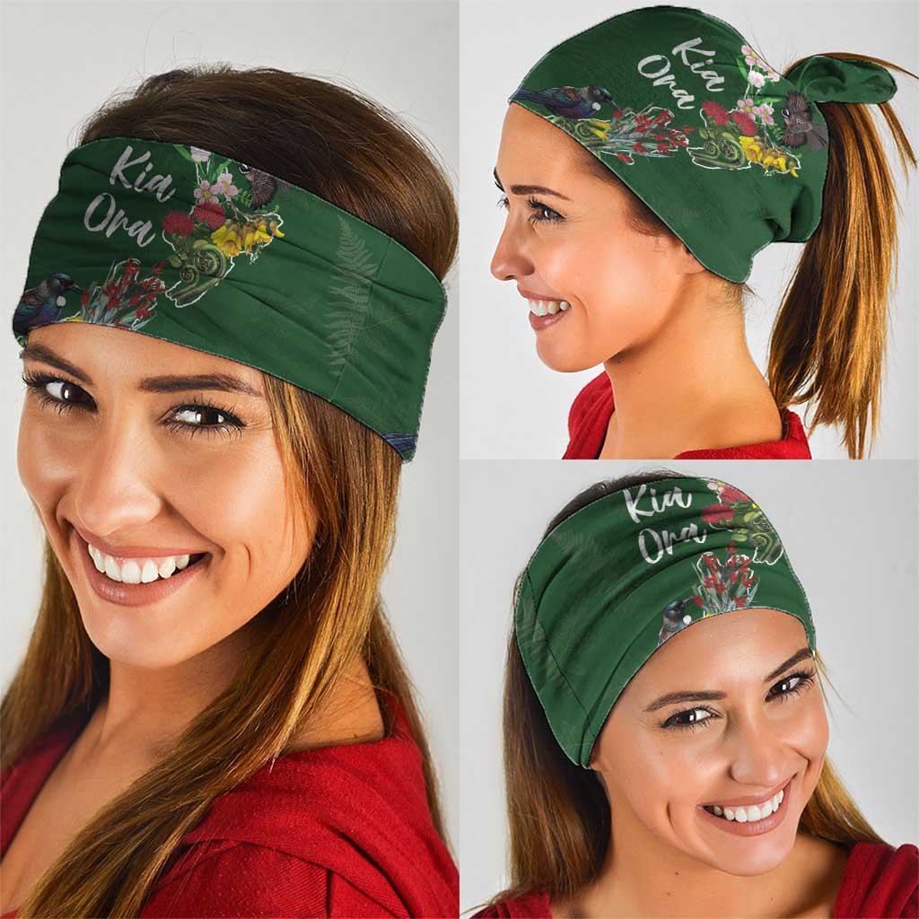 Kia Ora New Zealand Floral Neck Gaiter Sage Green - Polynesian Pride