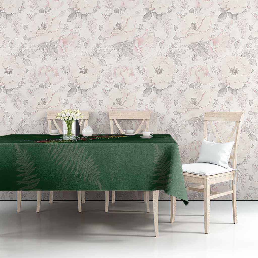 Kia Ora New Zealand Floral Tablecloth Sage Green - Polynesian Pride
