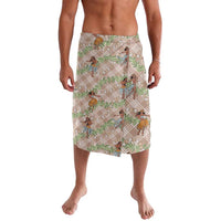 Beige Palaka Hula Girls Seamless Hawaii Aloha Lavalava - Polynesian Pride