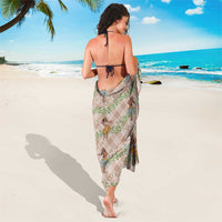 Beige Palaka Hula Girls Seamless Hawaii Aloha Sarong - Polynesian Pride