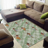 Mint Palaka Hula Girls Seamless Hawaii Aloha Area Rug - Polynesian Pride