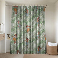 Mint Palaka Hula Girls Seamless Hawaii Aloha Bathroom Set - Polynesian Pride